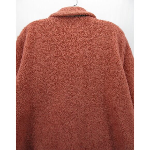 VINTAGE Orvis Jacket Large Salmon Sherpa Fleece Teddy Tapestry Trim * - Picture 7 of 13